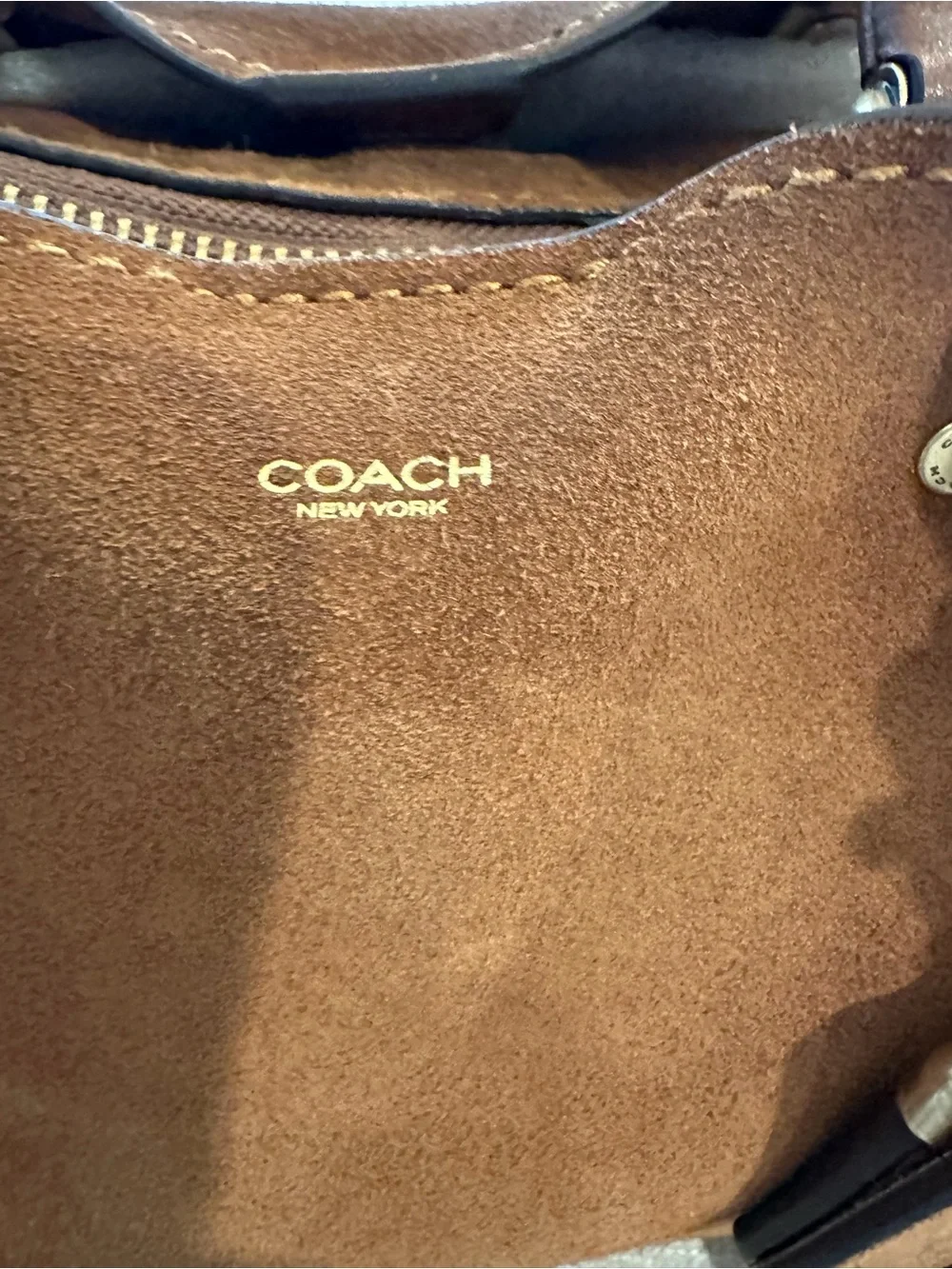 100% Coach Rogue Bag 31 Suede Leather Warm Brown Mint Condition Receipt - Picture 8 of 16